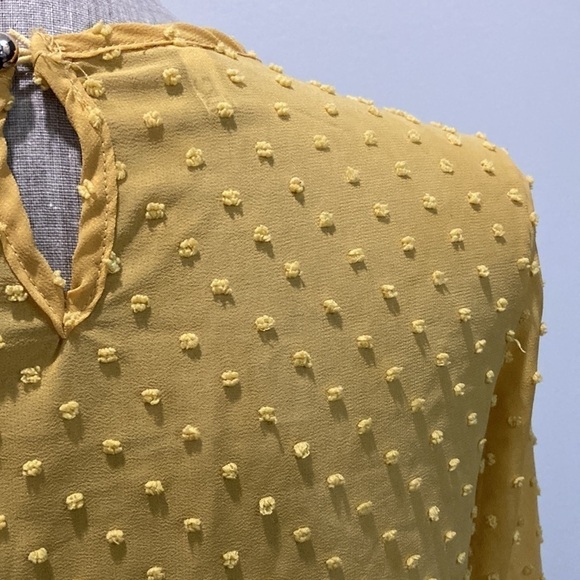 MEILING Fashion Mustard Yellow Ruffle Top - Picture 10 of 14